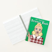 Girl Green Cartoon Name School Subject ノートブック (内部)