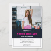 Girl High School Graduation Invitation 招待状 (裏面)