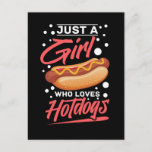 Girl Hotdog Fast Food Grill ポストカード<br><div class="desc">Girl Hotdog Fast Food Grill. Funny Girls Hotdog Grilling.</div>