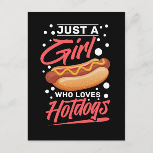 Girl Hotdog Fast Food Grill ポストカード