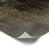 Girl Hugs Chicken Printable, Rooster Rustic ポスター (角)