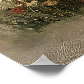 Girl Hugs Rooster Printable, Rustic Chicken ポスター (角)