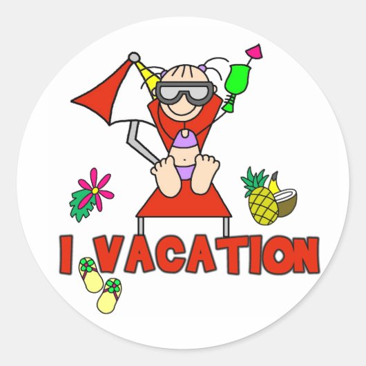 Girl I Vacation ステッカー (正面)