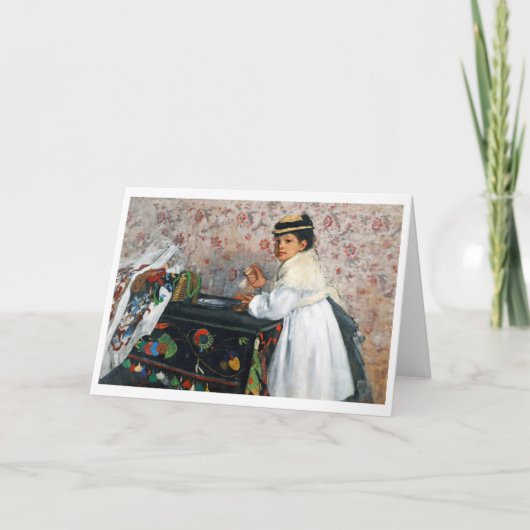Girl in a Hat, Edgar Degas カード (正面)