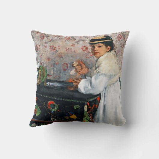 Girl in a Hat, Edgar Degas クッション (裏面)