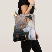 Girl in a Hat, Edgar Degas トートバッグ (クローズアップ)