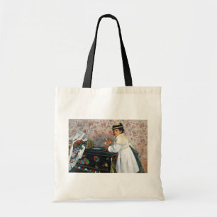 Girl in a Hat, Edgar Degas トートバッグ