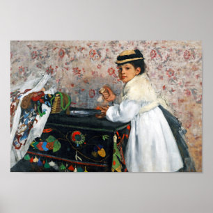 Girl in a Hat, Edgar Degas ポスター