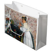 Girl in a Hat, Edgar Degas ラージペーパーバッグ (正面アングル)