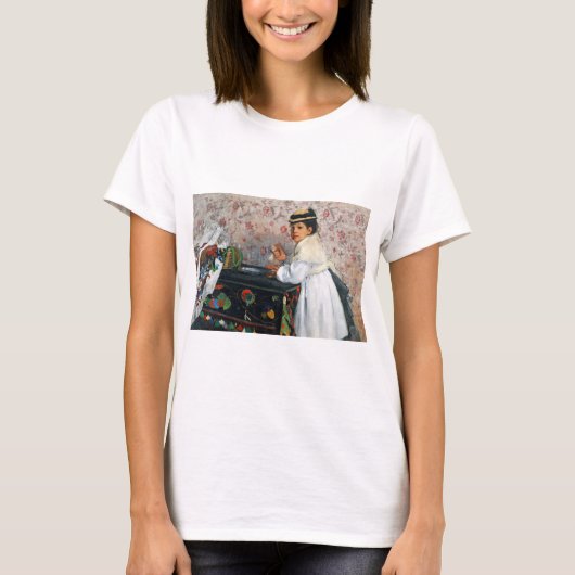 Girl in a Hat, Edgar Degas Tシャツ (正面)