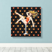 GIRL IN A MARTINI GLASS GALLERYキャンバスプリント キャンバスプリント (インサイチュ (ウッドフロア))