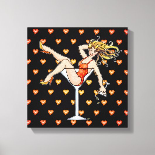 GIRL IN A MARTINI GLASS GALLERYキャンバスプリント キャンバスプリント (正面)