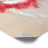 Girl in Big Bonnett and Red Dress, Mary Cassatt ポスター (角)