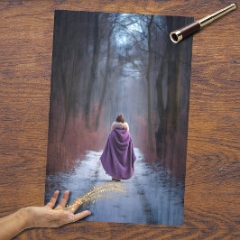 Girl in Forest 1デコページ紙 薄葉紙