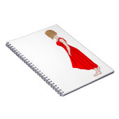 Girl in Red Dress Oil Painting ノートブック (右側)