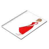 Girl in Red Dress Oil Painting ノートブック (左側)