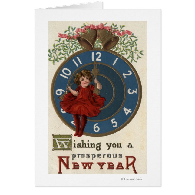 Girl in Red Sisting on Clock (正面)
