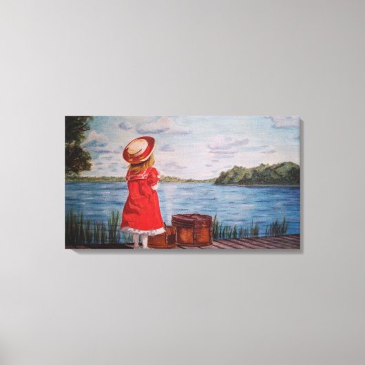 Girl in Red-Stretched Canvas Print キャンバスプリント (正面)