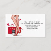 Girl in Red Suet Business Card 名刺 (裏面)