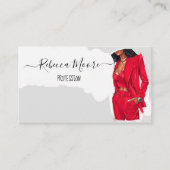 Girl in Red Suet Business Card 名刺 (正面)