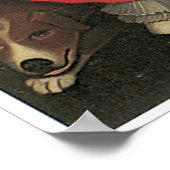 Girl in Red with Her Cat and Dog c.1834-36 ポスター (角)