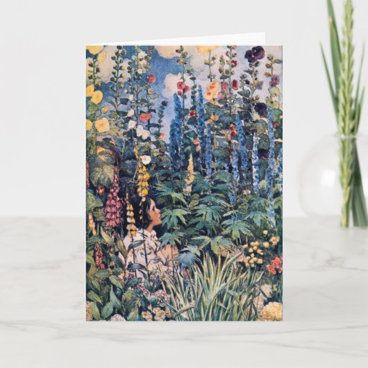 Girl in the Flower Garden, Jessie Willcox Smith カード (正面)