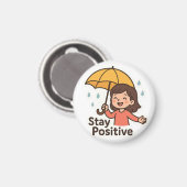Girl in the rain… but with a smile マグネット (正面/裏面)