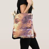 Girl In the Smokey Swirls - Cute Reusable Tote Bag トートバッグ (クローズアップ)