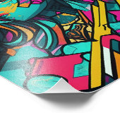 Girl In Urban WallStyle - AI Art フォトプリント (角)