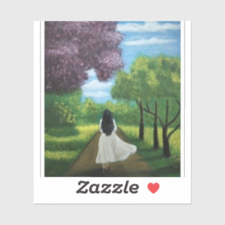 Girl in White Dress シール