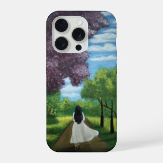 Girl in White Dress iPhone 15 Proケース