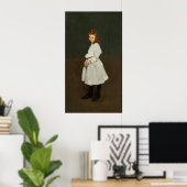 Girl in White - George Bealowsファインアートポスター ポスター (ホームオフィス)