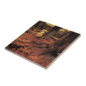 Girl in White in the Woods by Vincent van ゴッホ タイル (側面)