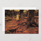 Girl in White in the Woods by Vincent van ゴッホ 招待状 (正面/裏面)