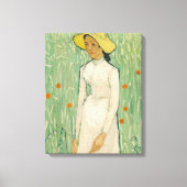 Girl in White Van Gogh Canvas Print キャンバスプリント (正面)