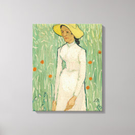 Girl in White Van Gogh Canvas Print キャンバスプリント