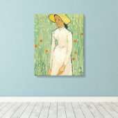 Girl in White Van Gogh Canvas Print キャンバスプリント (インサイチュ (ウッドフロア))