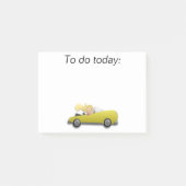 Girl in Yellow Car Post It Note ポストイット (正面)