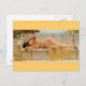 Girl in Yellow Drapery -ヴィンテージ – ゴッドワード ポストカード (正面/裏面)