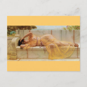 Girl in Yellow Drapery -ヴィンテージ – ゴッドワード ポストカード