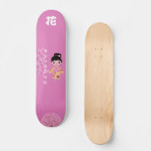 Girl Japanese Style with Monogram "Flower" スケートボード (正面)