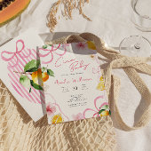 Girl Lemon Ciao Baby Italian Baby Shower 招待状