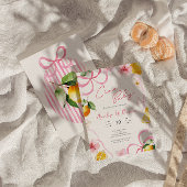 Girl Lemon Ciao Baby Italian Baby Shower 招待状