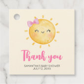 Girl Little Ray of Sunshine赤ちゃんシャワー広場 フェイバータグ (正面)