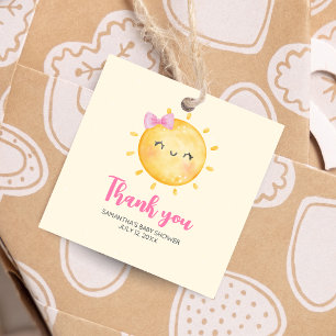 Girl Little Ray of Sunshine赤ちゃんシャワー広場 フェイバータグ