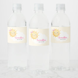 Girl Little Ray of Sunshine ベビーシャワー ペットボトルラベル