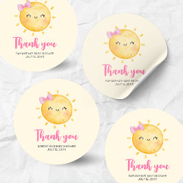 Girl Little Ray of Sunshine ベビーシャワー ラウンドシール