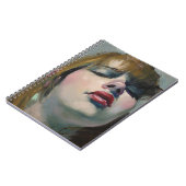 Girl Looking Down (by Malcolm T. Liepke)ノートブック ノートブック (左側)