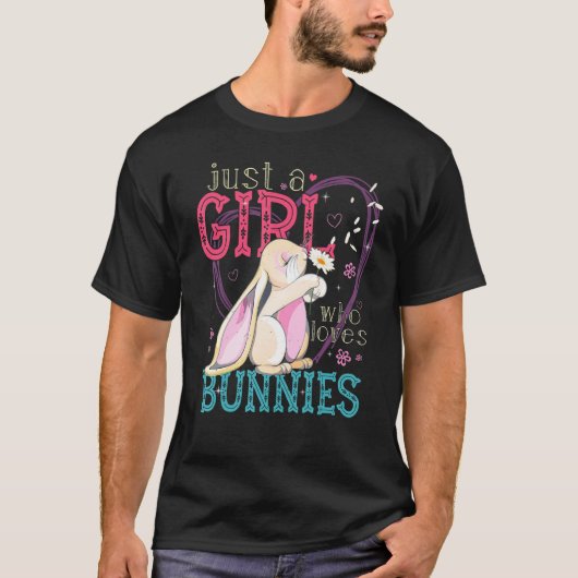 Girl Loves Bunnies  Rabbit  Zookeeper Tシャツ (正面)