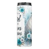 Girl Loves Horses Floral Elegance タンブラー (裏面)